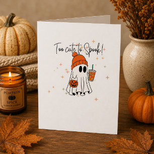 Tarjeta de Felicitación de Fantasma de Halloween,