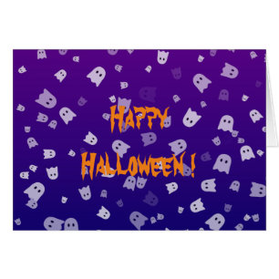 Tarjeta de Felicitación de Fantasmas de Halloween