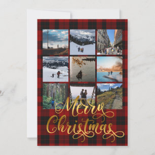 Tarjeta de felicitación de Feliz Navidad Nueve Col