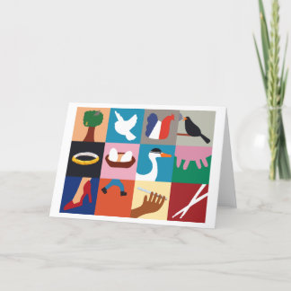 Tarjeta de felicitación de feriado de 12 días de N