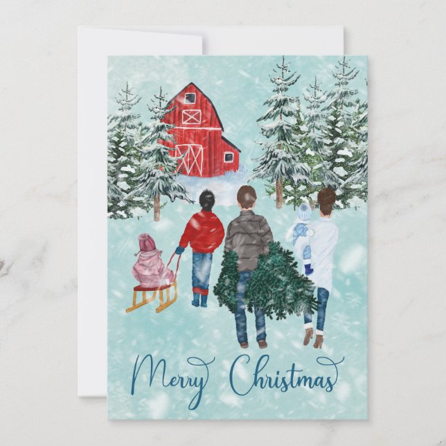 Tarjeta de felicitación de feriado navideño navide (Anverso)