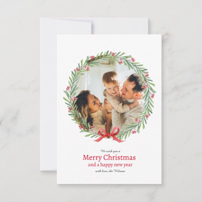 Tarjeta de felicitación de feriado para Navidades  (Anverso)