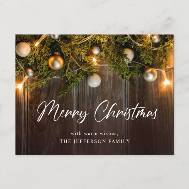 Tarjeta de felicitación de feriado para Navidades  (Anverso)