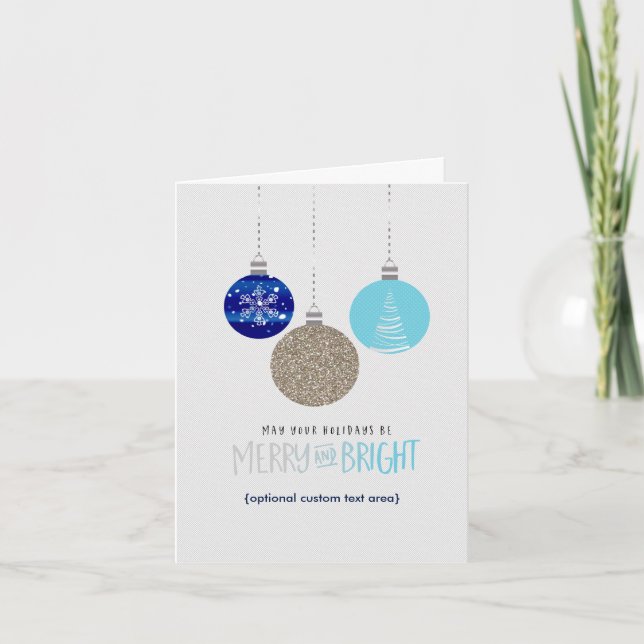 Tarjeta de felicitación de feriado para Ornamentos (Anverso)