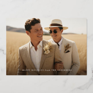 Tarjeta de felicitación de feriado plegado muy cas