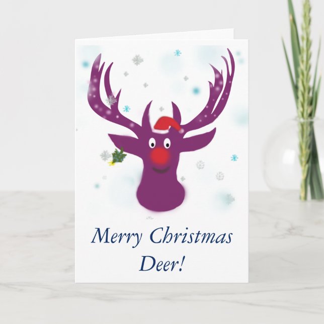 Tarjeta de felicitación de ferry Christmas Deer (Anverso)