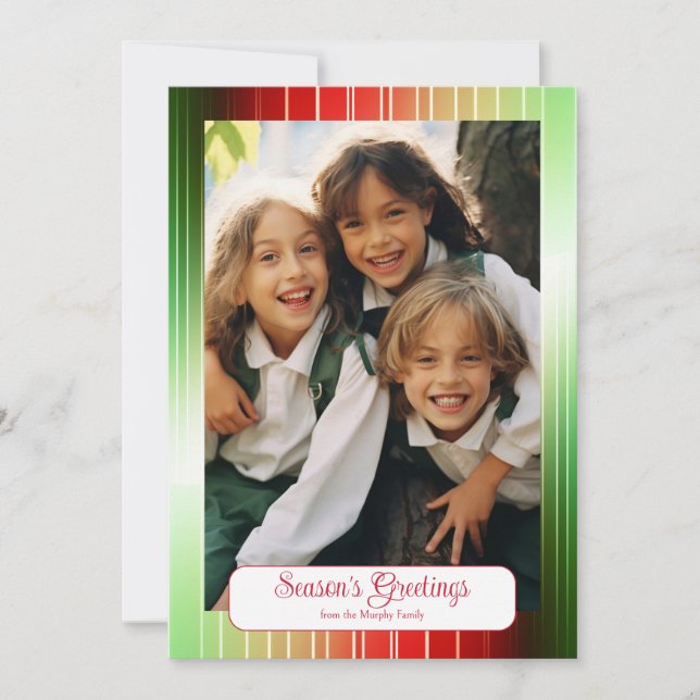 Tarjeta de felicitación de festividad de franjas r (Anverso)
