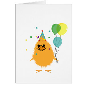 Tarjeta de felicitación de fiesta Chick