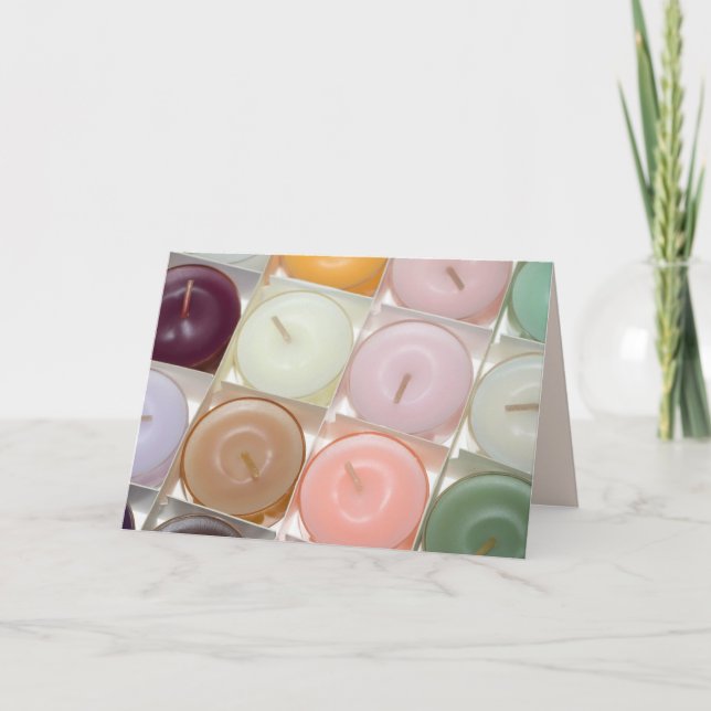 tarjeta de felicitación de fiesta con velas (Anverso)