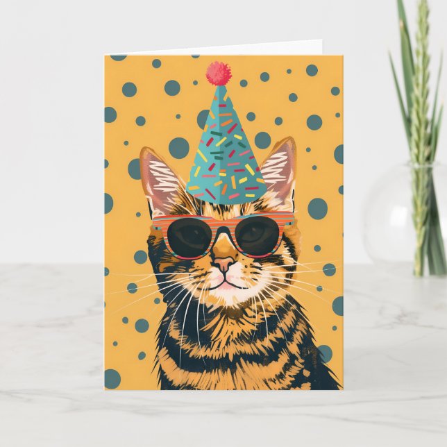 Tarjeta de felicitación de fiesta de cumpleaños de (Anverso)