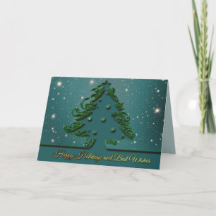 tarjeta de felicitación de fiestas felices