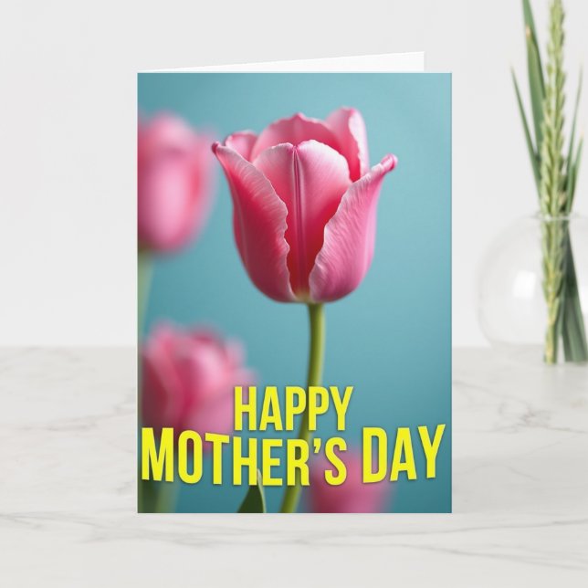 Tarjeta de felicitación de flor borrosa (Anverso)
