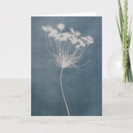 Tarjeta de felicitación de flor con interior en bl