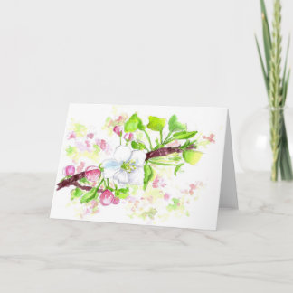 Tarjeta de felicitación de flor de color de agua A