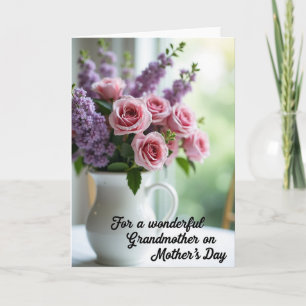 Tarjeta de felicitación de flor de color rosa a ra