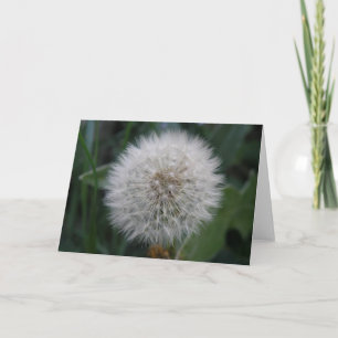 Tarjeta de felicitación de flor de diente de león