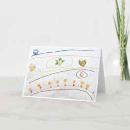 Tarjeta de felicitación de flor de Israel
