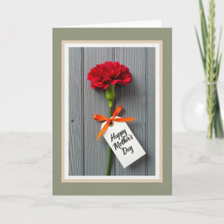 Tarjeta de felicitación de flor roja terciopelo