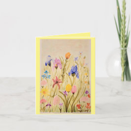 Tarjeta de felicitación de flor silvestre
