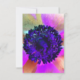 Tarjeta de felicitación de flor ultravioleta UV
