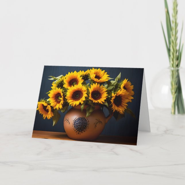 Tarjeta de felicitación de flores (Anverso)