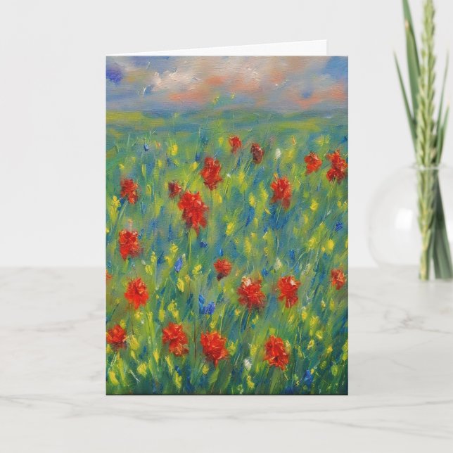 Tarjeta de felicitación de flores 7 (Anverso)