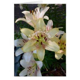 Tarjeta de felicitación de flores amarillas amaril