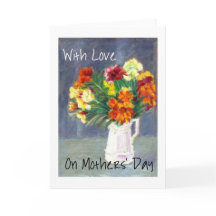 Tarjeta de felicitación de flores de aleta del día