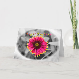 Tarjeta de felicitación de flores de cumpleaños fe