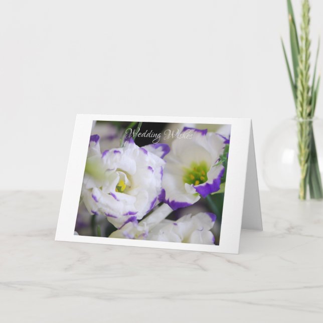 Tarjeta de felicitación de flores de Lisianthus (Anverso)