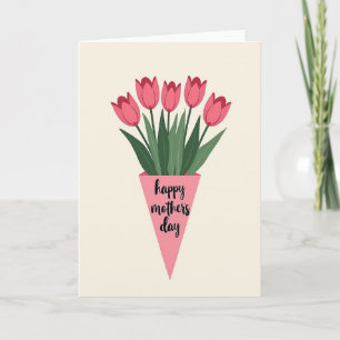 Tarjeta de felicitación de flores de lunares