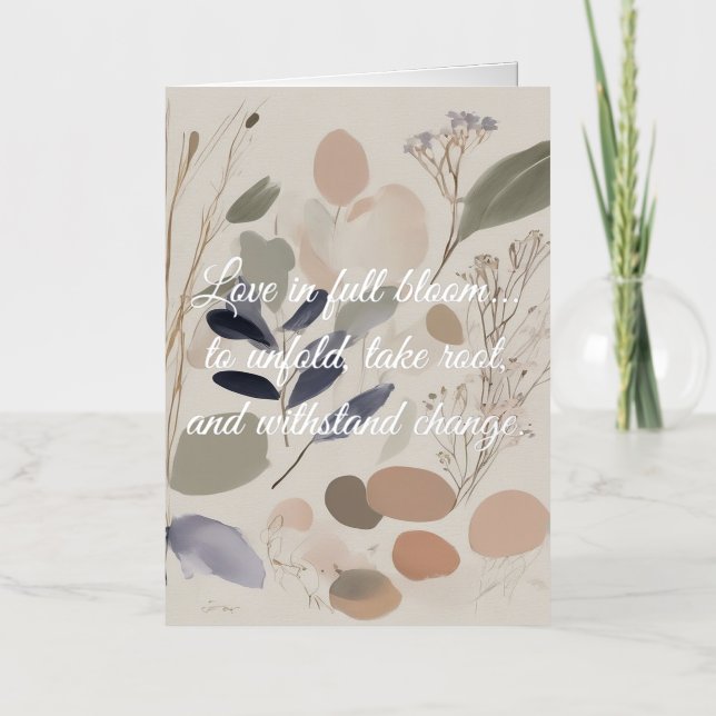 Tarjeta de felicitación de flores en acuarela (Anverso)