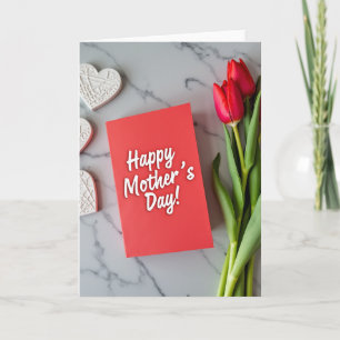 Tarjeta de Felicitación de Flores Rojas