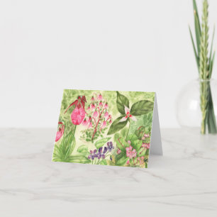 Tarjeta de felicitación de flores silvestres de Nu