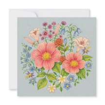 Tarjeta de felicitación de flores silvestres perso