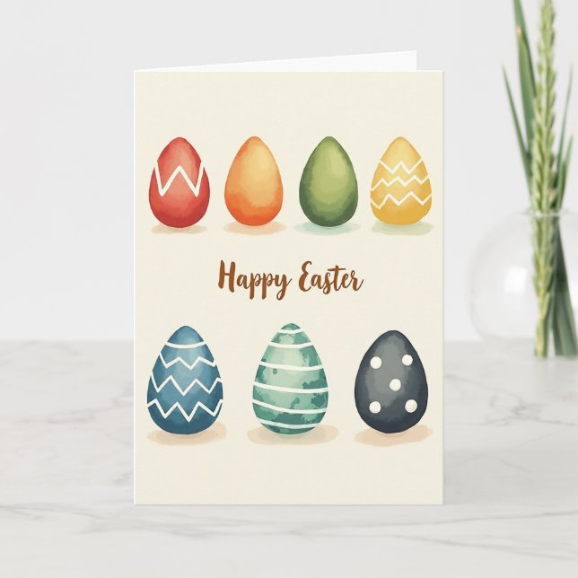 Tarjeta de Felicitación de Formas de Primavera (Anverso)