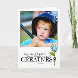 tarjeta de felicitación de foto de camino difícil 