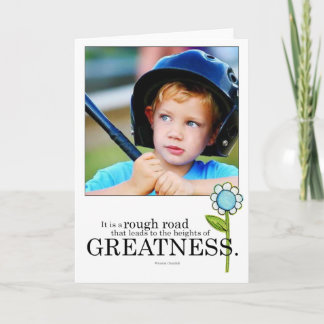 tarjeta de felicitación de foto de camino difícil 