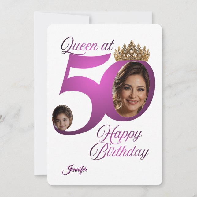Tarjeta de felicitación de foto de cumpleaños núme (Anverso)