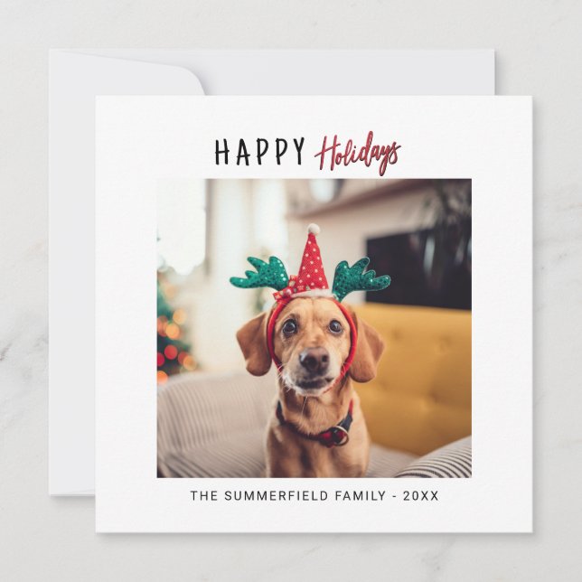 Tarjeta de felicitación de foto de Mascota de fami (Anverso)