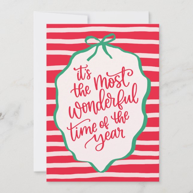 Tarjeta de Felicitación de Foto de Navidad (Anverso)