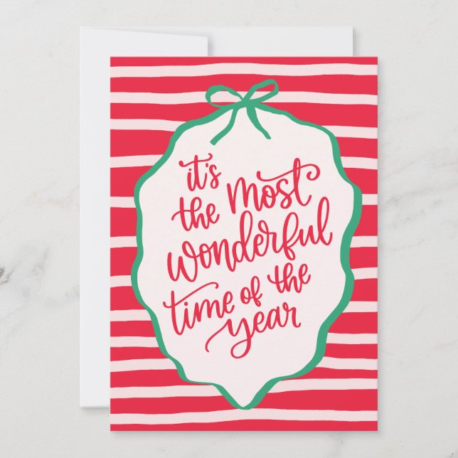 Tarjeta de felicitación de foto de Navidad (Anverso)