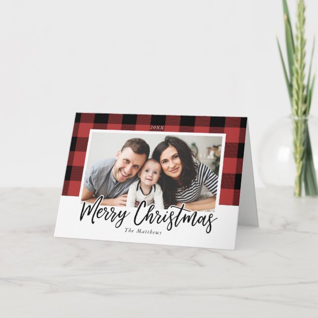 Tarjeta de felicitación de foto de Navidades de ve (Anverso)