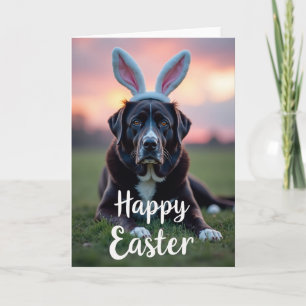 Tarjeta de Felicitación de Foto de Perro con Sombr