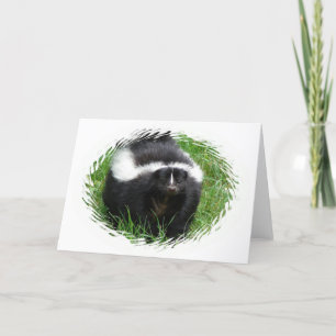 Tarjeta de felicitación de foto de zorrillo
