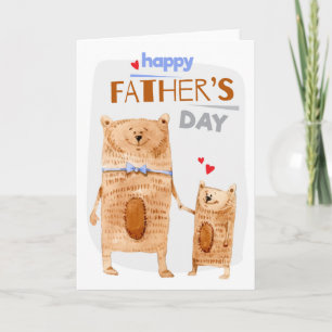 Tarjeta de felicitación de foto del oso padre