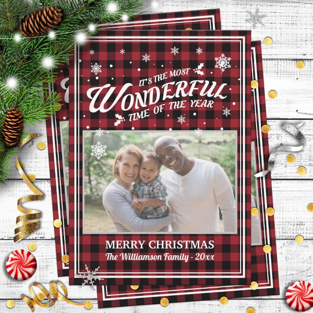 Tarjeta de felicitación de foto familiar de Navida (Subido por el creador)
