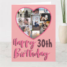 Tarjeta de felicitación de fotocolage de cumpleaño