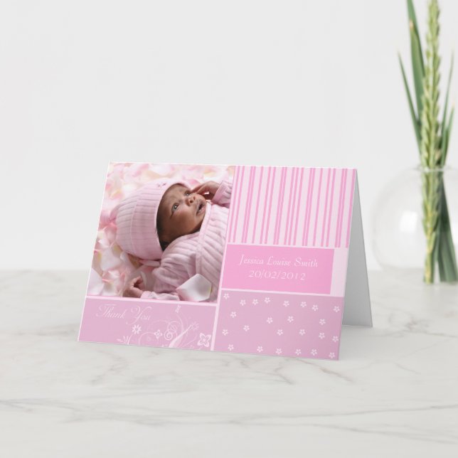 tarjeta de felicitación de fotos de agradecimiento (Anverso)