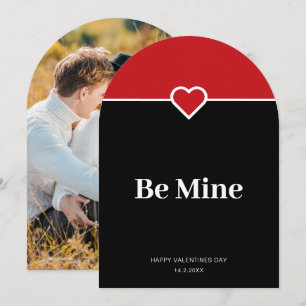 Tarjeta de felicitación de fotos de Be Mine Día de